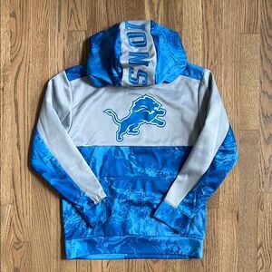 NFL Blue and Gray Detroit Lions Sweatshirt